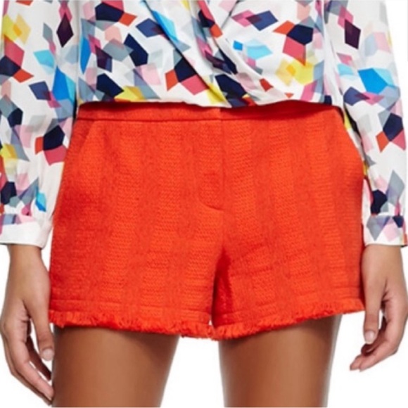 Trina Turk Corbin Fringe Tweed Shorts - Picture 1 of 13